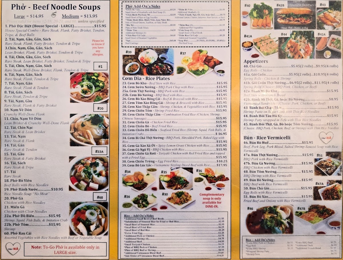 Phở Hà Vietnamese Restaurant Menu - Image 2